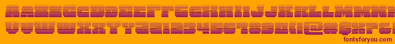kittrickgrad Font – Purple Fonts on Orange Background