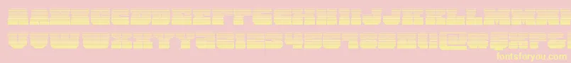 kittrickgrad Font – Yellow Fonts on Pink Background