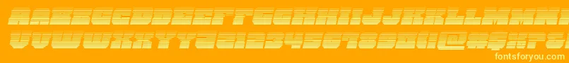 kittrickgradital-Schriftart – Gelbe Schriften auf orangefarbenem Hintergrund