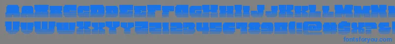 Fonte kittrickhalf – fontes azuis em um fundo cinza