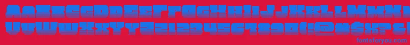 kittrickhalf Font – Blue Fonts on Red Background