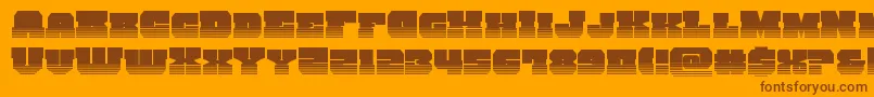 kittrickhalf-fontti – ruskeat fontit oranssilla taustalla