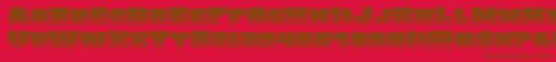 kittrickhalf Font – Brown Fonts on Red Background