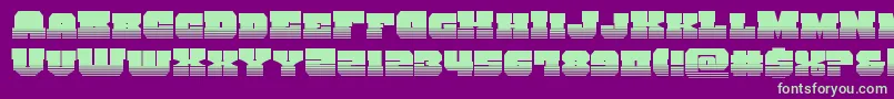 フォントkittrickhalf – 紫の背景に緑のフォント