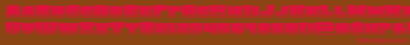 kittrickhalf-Schriftart – Rote Schriften auf braunem Hintergrund