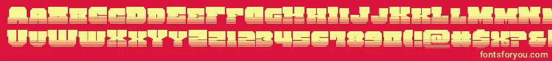 Шрифт kittrickhalf – жёлтые шрифты на красном фоне