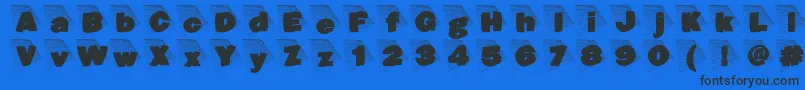 Blaxxongrid Font – Black Fonts on Blue Background