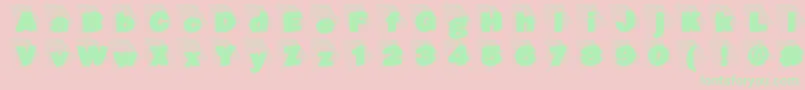 Blaxxongrid Font – Green Fonts on Pink Background