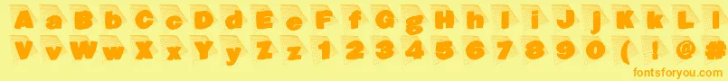 Blaxxongrid Font – Orange Fonts on Yellow Background