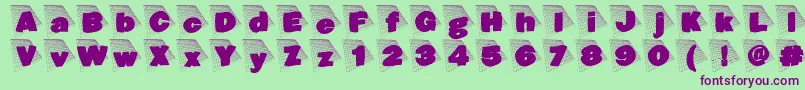 Blaxxongrid Font – Purple Fonts on Green Background