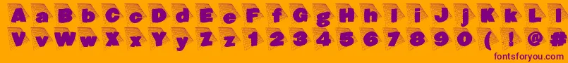 Blaxxongrid Font – Purple Fonts on Orange Background