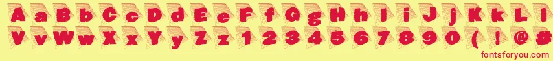 Blaxxongrid Font – Red Fonts on Yellow Background
