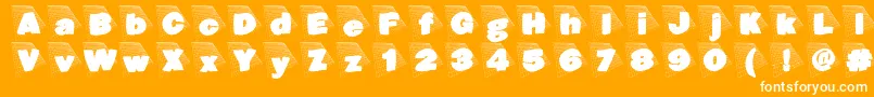 Blaxxongrid Font – White Fonts on Orange Background