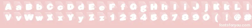 Blaxxongrid Font – White Fonts on Pink Background