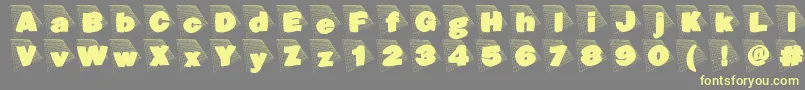 Blaxxongrid-Schriftart – Gelbe Schriften auf grauem Hintergrund