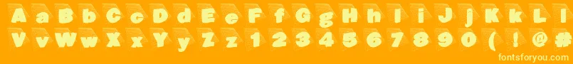 Blaxxongrid Font – Yellow Fonts on Orange Background