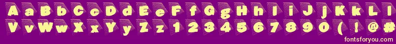 Blaxxongrid Font – Yellow Fonts on Purple Background