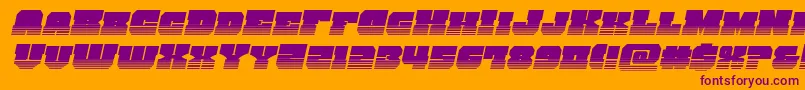 kittrickhalfital Font – Purple Fonts on Orange Background