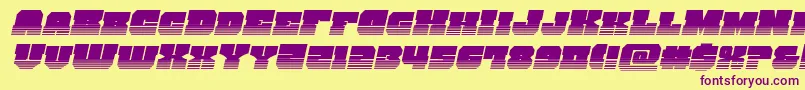 kittrickhalfital Font – Purple Fonts on Yellow Background