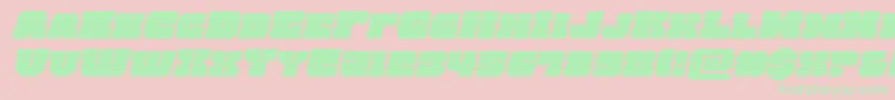 kittrickital Font – Green Fonts on Pink Background