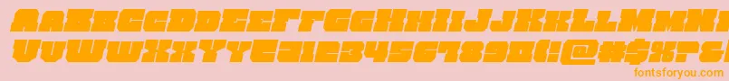 kittrickital Font – Orange Fonts on Pink Background