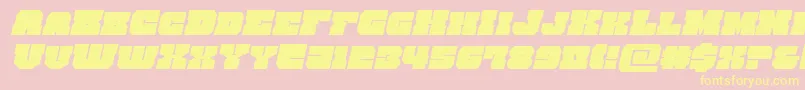 kittrickital Font – Yellow Fonts on Pink Background