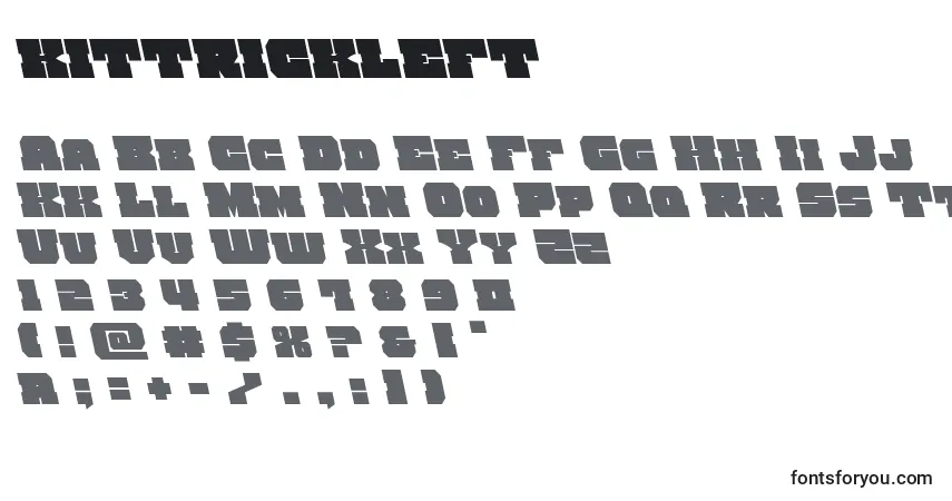 Kittrickleft-fontti – aakkoset, numerot, erikoismerkit