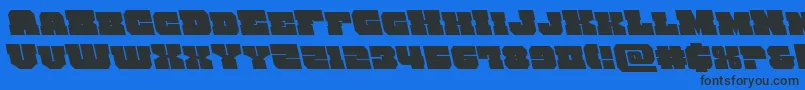 kittrickleft Font – Black Fonts on Blue Background