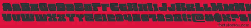 kittrickleft Font – Black Fonts on Red Background