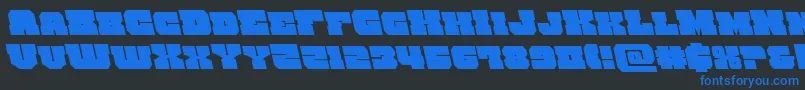 kittrickleft Font – Blue Fonts on Black Background