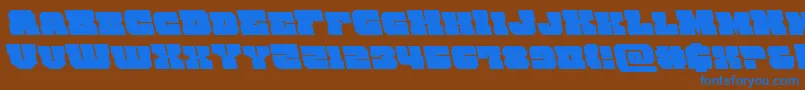 kittrickleft Font – Blue Fonts on Brown Background