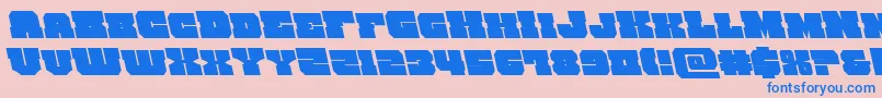 kittrickleft Font – Blue Fonts on Pink Background