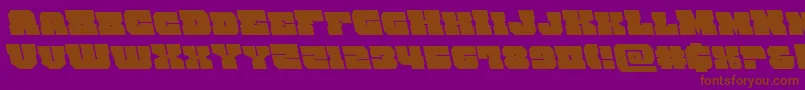 kittrickleft Font – Brown Fonts on Purple Background