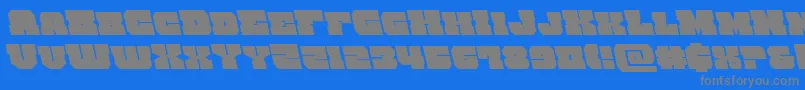 kittrickleft Font – Gray Fonts on Blue Background