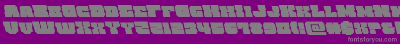 kittrickleft Font – Gray Fonts on Purple Background