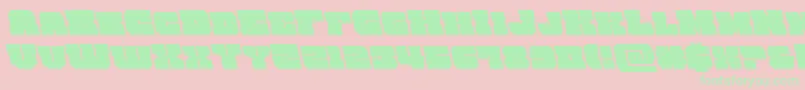 kittrickleft Font – Green Fonts on Pink Background