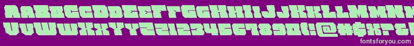 kittrickleft Font – Green Fonts on Purple Background