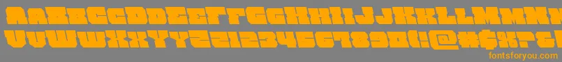 Police kittrickleft – polices orange sur fond gris