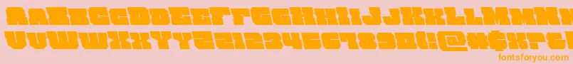 kittrickleft Font – Orange Fonts on Pink Background