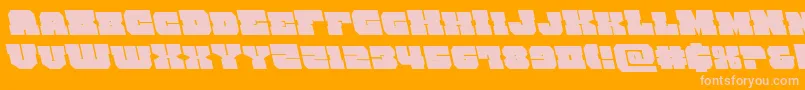 kittrickleft Font – Pink Fonts on Orange Background
