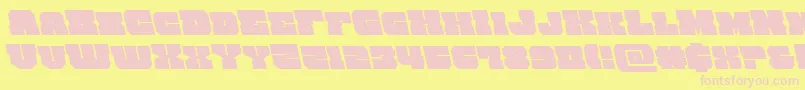 kittrickleft Font – Pink Fonts on Yellow Background