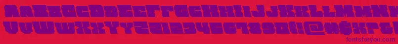 kittrickleft Font – Purple Fonts on Red Background