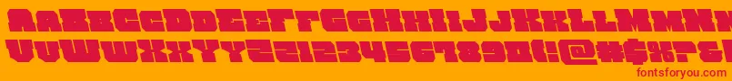 kittrickleft Font – Red Fonts on Orange Background
