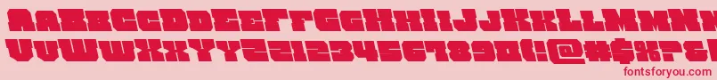 kittrickleft Font – Red Fonts on Pink Background