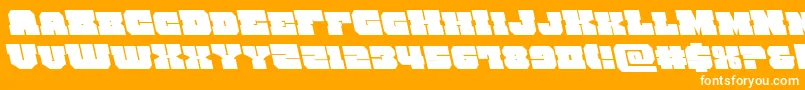 kittrickleft Font – White Fonts on Orange Background