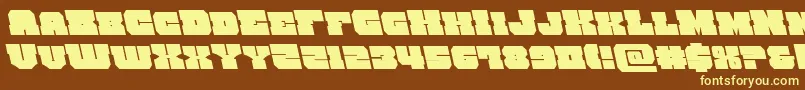 kittrickleft Font – Yellow Fonts on Brown Background