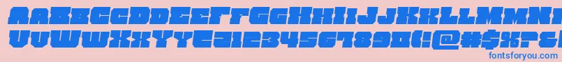 kittricksemital Font – Blue Fonts on Pink Background