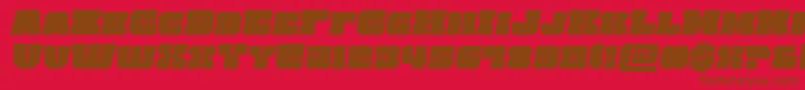 kittricksemital Font – Brown Fonts on Red Background