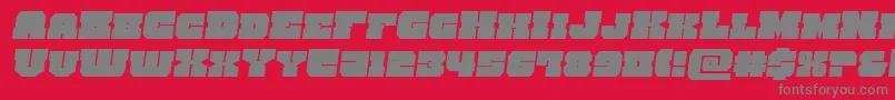 kittricksemital Font – Gray Fonts on Red Background