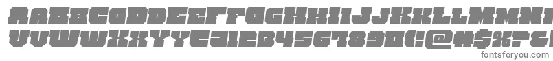 kittricksemital-fontti – harmaat kirjasimet valkoisella taustalla